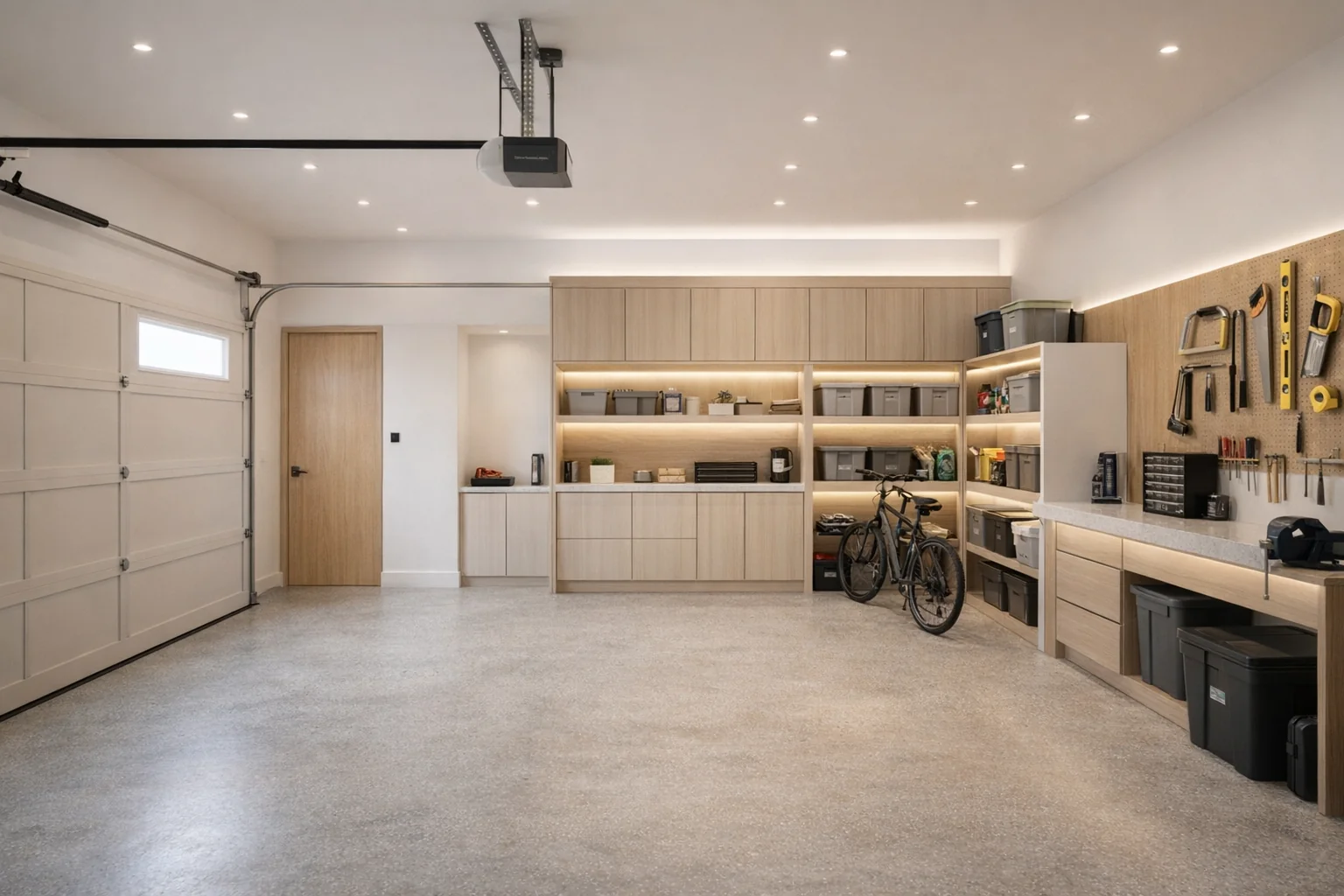 Finished Garage Workshop