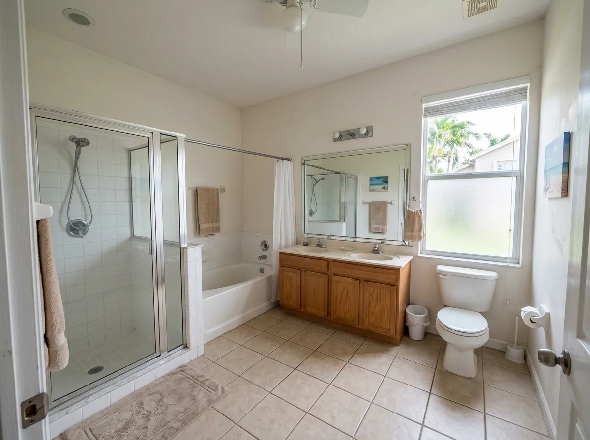 Spa-Inspired Master Bathroom - Before