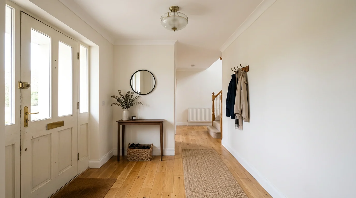 Walnut Foyer Entryway - Before