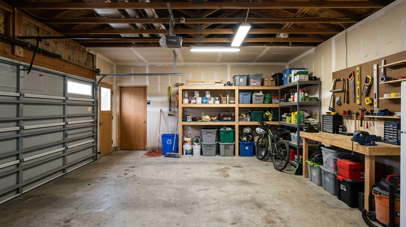 Finished Garage Workshop - Before